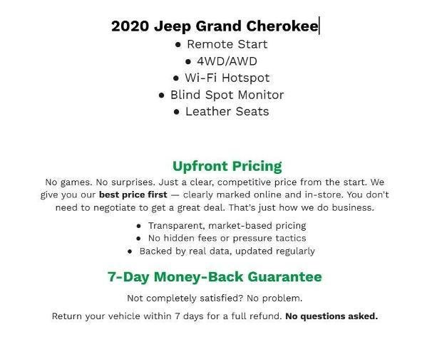 2020 Jeep Grand Cherokee Limited 4x4
