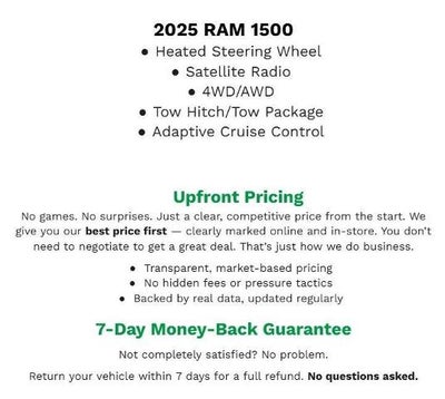 2025 RAM 1500 Big Horn 4x4 Crew Cab 5'7 Box