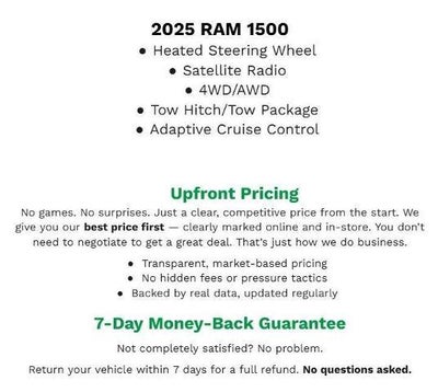 2025 RAM 1500 Big Horn 4x4 Crew Cab 5'7 Box
