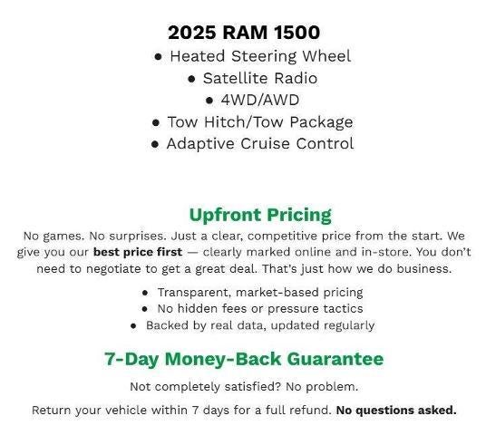2025 RAM 1500 Big Horn 4x4 Crew Cab 5'7 Box