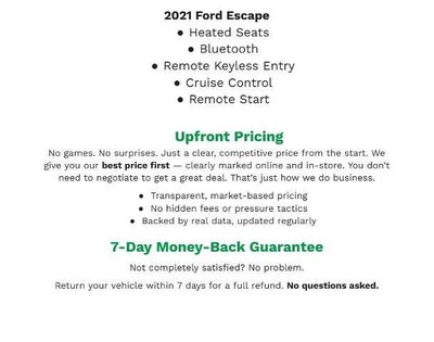 2021 Ford Escape SE FWD