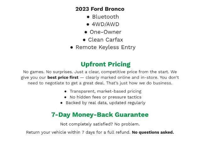 2023 Ford Bronco Black Diamond 4 Door 4x4