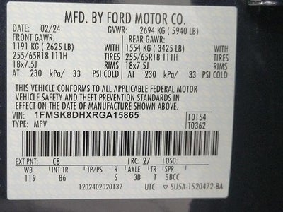 2024 Ford Explorer XLT 4WD