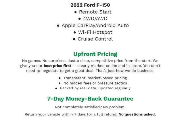 2022 Ford F-150 LARIAT 4WD SuperCrew 5.5' Box