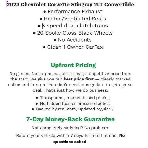 2023 Chevrolet Corvette Stingray 2dr Stingray Conv w/2LT