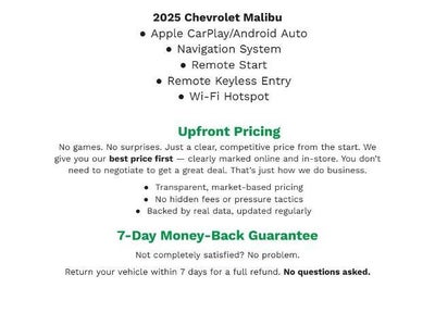 2025 Chevrolet Malibu 4dr Sdn 1LT