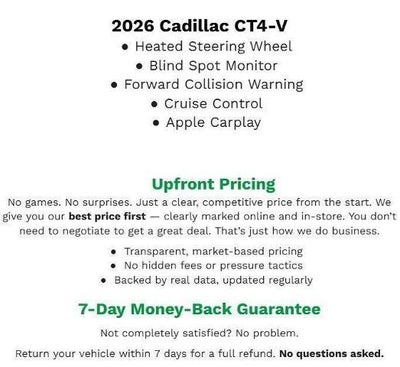 2026 Cadillac CT4-V 4dr Sdn Blackwing