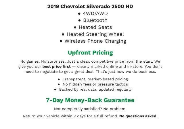 2019 Chevrolet Silverado 2500 HD 4WD Crew Cab 153.7 LTZ