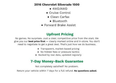 2016 Chevrolet Silverado 1500 4WD Reg Cab 119.0 Work Truck