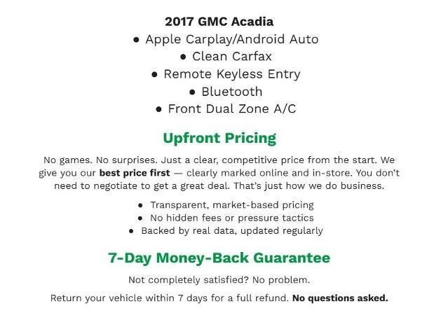 2017 GMC Acadia FWD 4dr SLE w/SLE-1