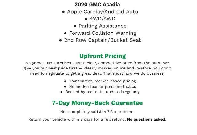 2020 GMC Acadia AWD 4dr AT4