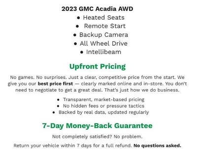2023 GMC Acadia AWD 4dr SLE
