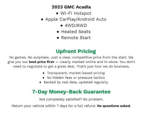 2023 GMC Acadia AWD 4dr SLE