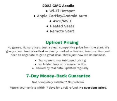 2023 GMC Acadia AWD 4dr SLE