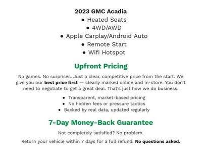 2023 GMC Acadia AWD 4dr SLE