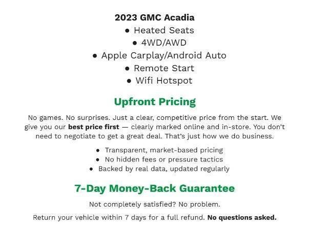 2023 GMC Acadia AWD 4dr SLE