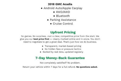 2018 GMC Acadia AWD 4dr SLE w/SLE-2