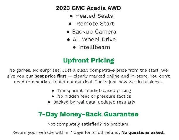 2023 GMC Acadia AWD 4dr SLT