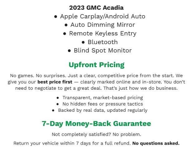 2023 GMC Acadia AWD 4dr SLT