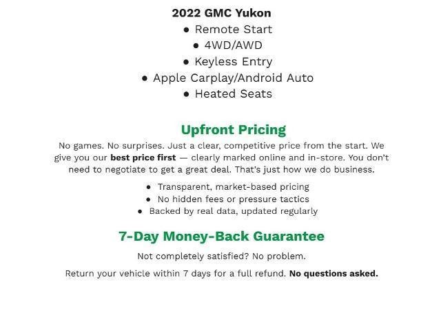 2022 GMC Yukon 4WD 4dr SLT