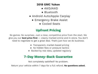 2018 GMC Yukon 4WD 4dr Denali