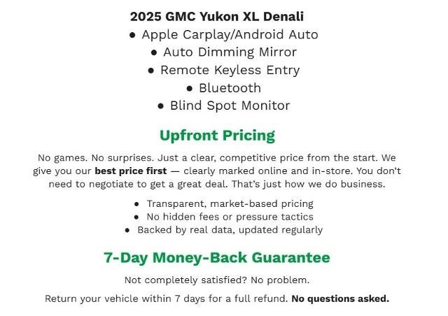 2025 GMC Yukon XL 4WD 4dr Denali