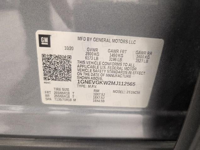 2021 Chevrolet Traverse AWD 4dr LT Cloth w/1LT