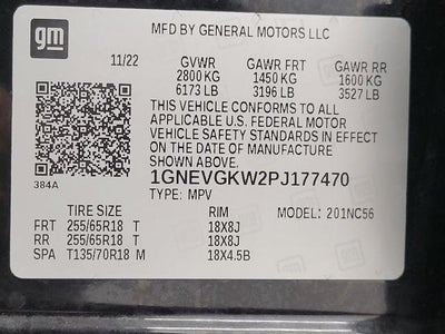 2023 Chevrolet Traverse AWD 4dr LT Cloth w/1LT