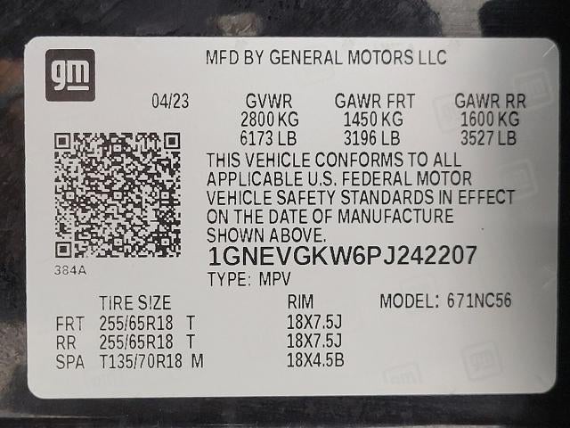 2023 Chevrolet Traverse AWD 4dr LT Cloth w/1LT