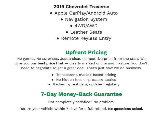 2019 Chevrolet Traverse AWD 4dr Premier w/1LZ