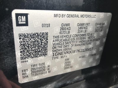 2019 Chevrolet Traverse AWD 4dr Premier w/1LZ