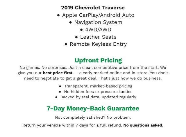 2019 Chevrolet Traverse AWD 4dr Premier w/1LZ