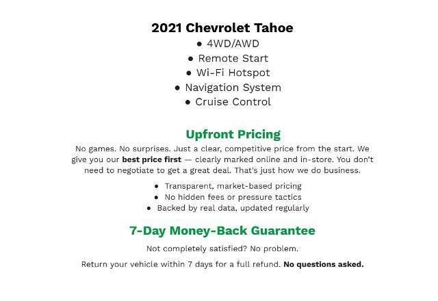 2021 Chevrolet Tahoe 4WD 4dr LT