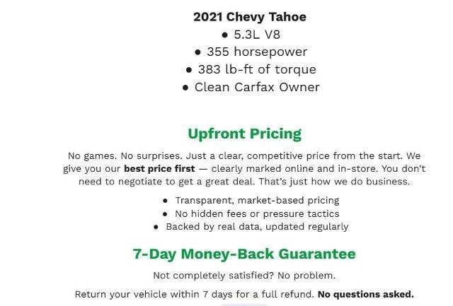 2021 Chevrolet Tahoe 4WD 4dr LT