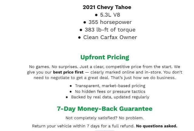 2021 Chevrolet Tahoe 4WD 4dr LT