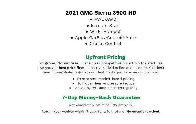 2021 GMC Sierra 3500 HD 4WD CREW CAB 172 DENALI DRW