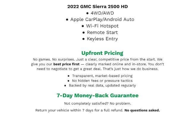 2022 GMC Sierra 2500 HD 4WD Double Cab 149 SLE