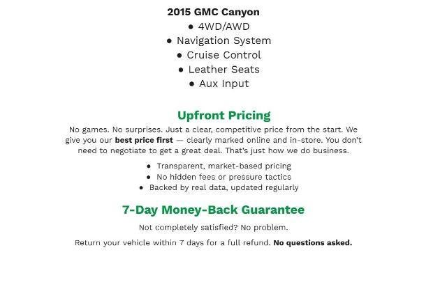 2015 GMC Canyon 4WD Crew Cab 128.3 SLT