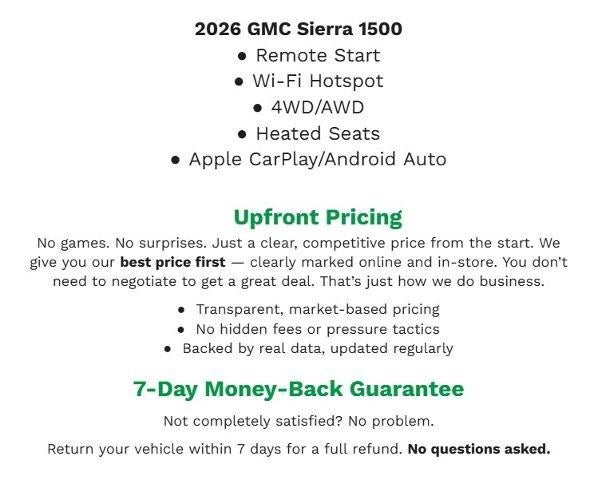 2026 GMC Sierra 1500 4WD Crew Cab 147 Elevation w/3SB