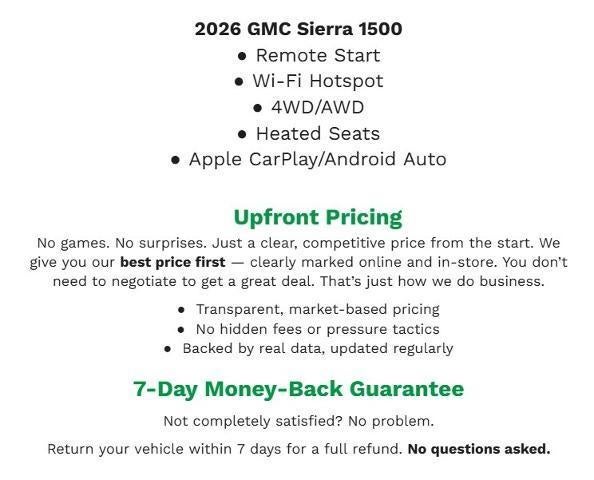 2026 GMC Sierra 1500 4WD Crew Cab 147 Elevation w/3SB