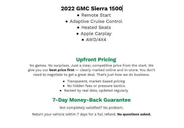 2022 GMC Sierra 1500 4WD Crew Cab 147 SLT
