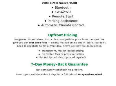 2016 GMC Sierra 1500 4WD Double Cab 143.5 SLE