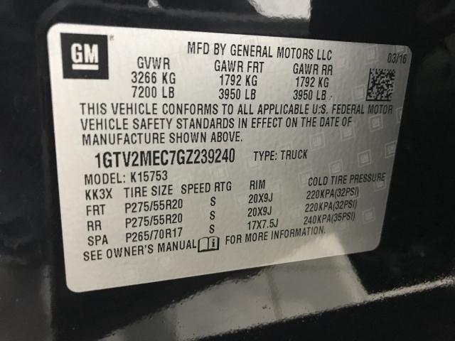 2016 GMC Sierra 1500 4WD Double Cab 143.5 SLE