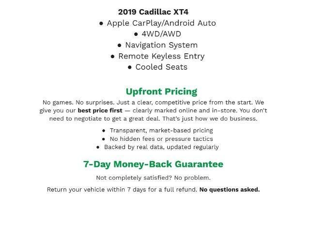 2019 Cadillac XT4 AWD 4dr Premium Luxury