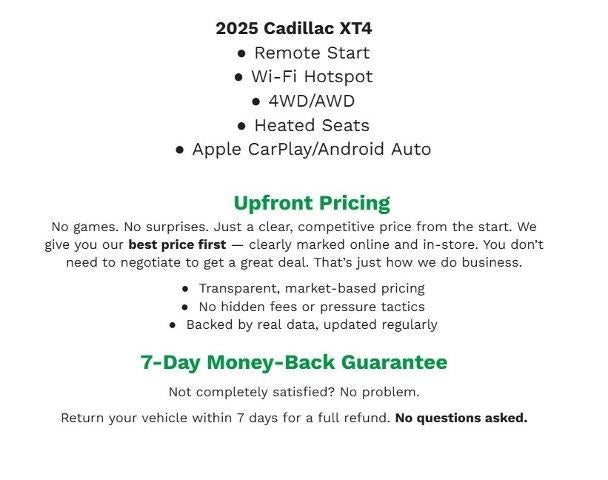 2025 Cadillac XT4 AWD 4dr Premium Luxury