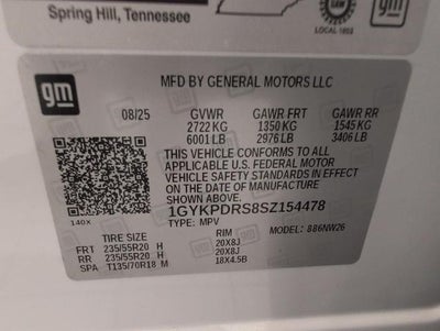 2025 Cadillac XT6 AWD 4dr Premium Luxury