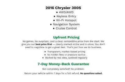 2016 Chrysler 300 4dr Sdn 300S AWD