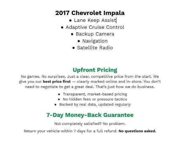 2017 Chevrolet Impala 4dr Sdn LT w/1LT