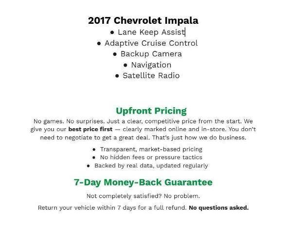 2017 Chevrolet Impala 4dr Sdn LT w/1LT