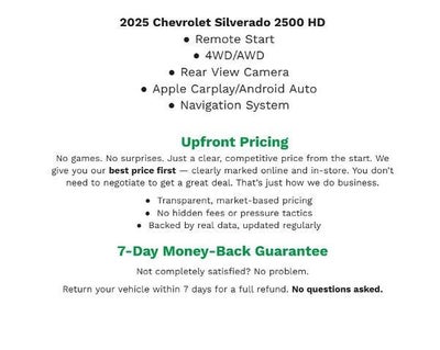 2025 Chevrolet Silverado 2500 HD 4WD Crew Cab 159 Custom